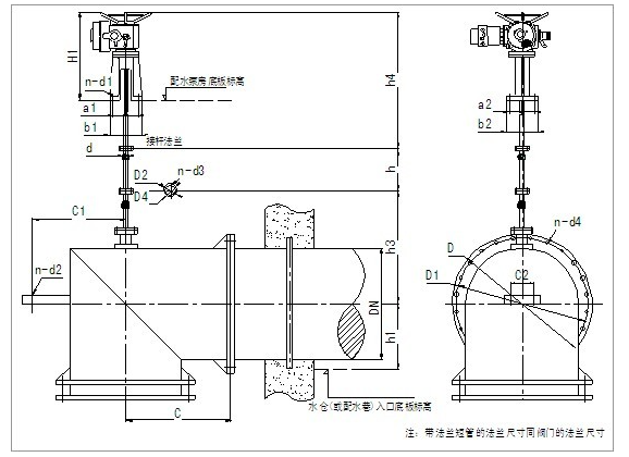 配水閘閥結構圖 配水閘閥結構圖